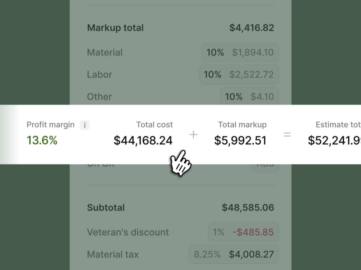 Edit the estimate without rebuilding it