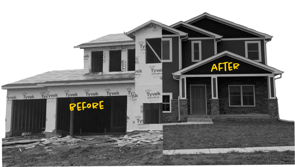 Before and after comparison